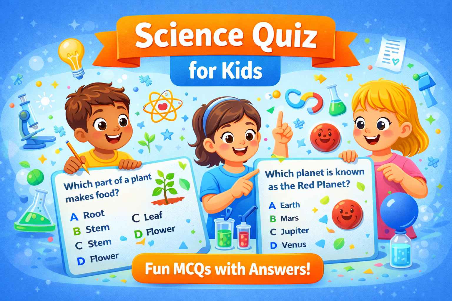 📝 Science Quiz for Kids (MCQs)
